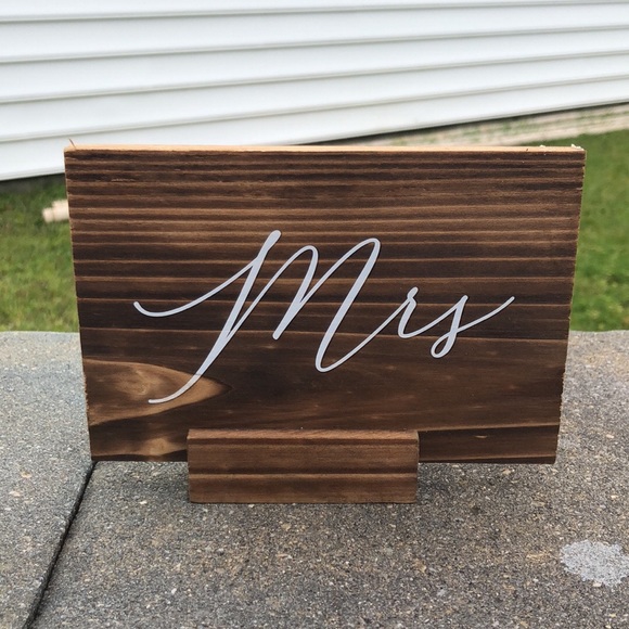 Mr. and Mrs. Table Signs - Picture 3 of 3